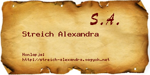 Streich Alexandra névjegykártya